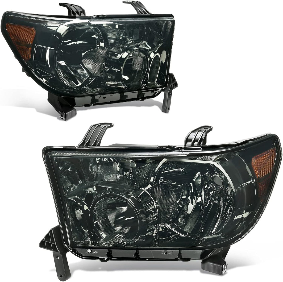 Chrome Housing Amber Reflector Headlight Assembly H759425