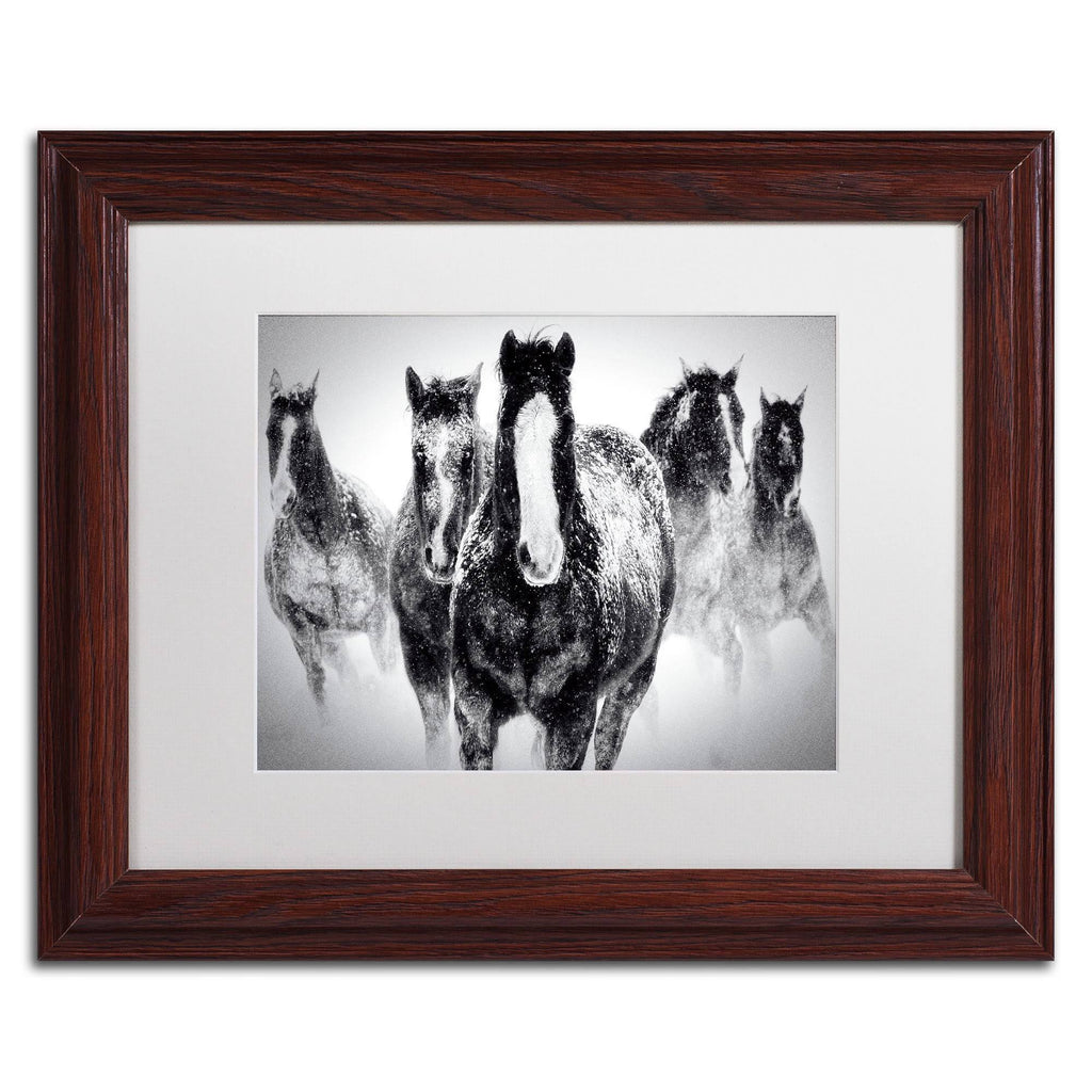 Winter Rumble Artwork Wood Frame, 16 by 20-Inch, White Matte B5716