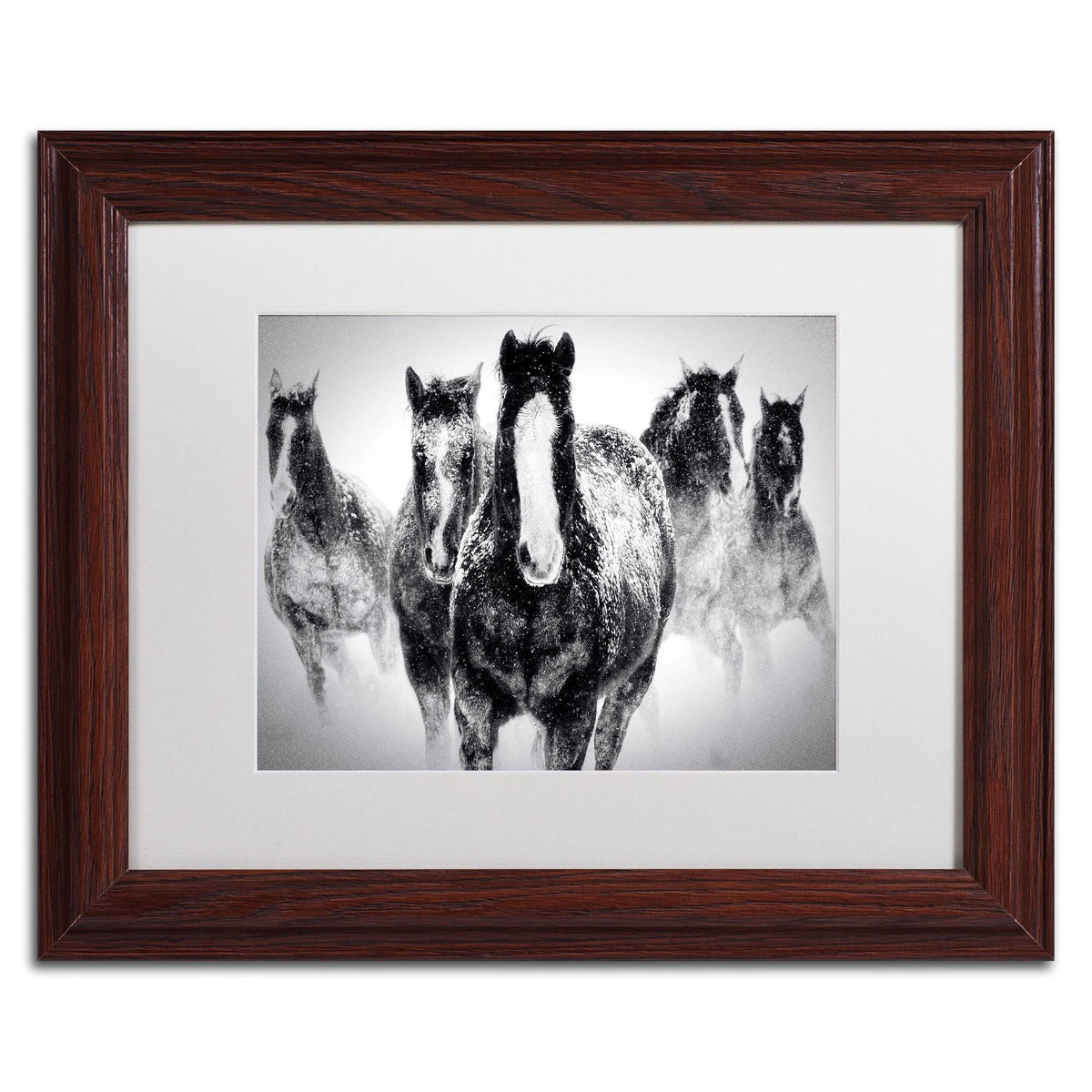 Winter Rumble Artwork Wood Frame, 16 by 20-Inch, White Matte B5716