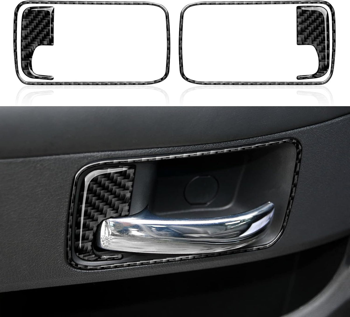 Carbon Fiber Interior Sticker Trim Decal (Center Console Air Vent) Pack of 2 Z755