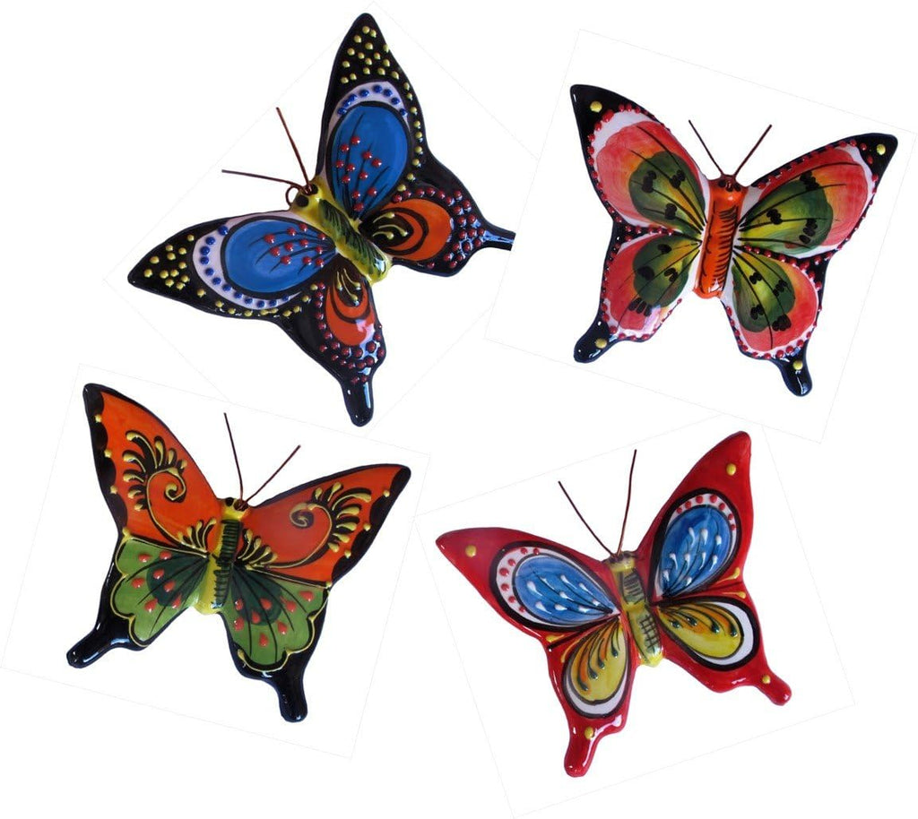 4-Piece Multicolor Butterfly Wall Hangers Set C75589