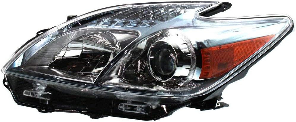Set of 2 Halogen Headlight Lens and Housing for 2010-2011 Toyota Prius T435