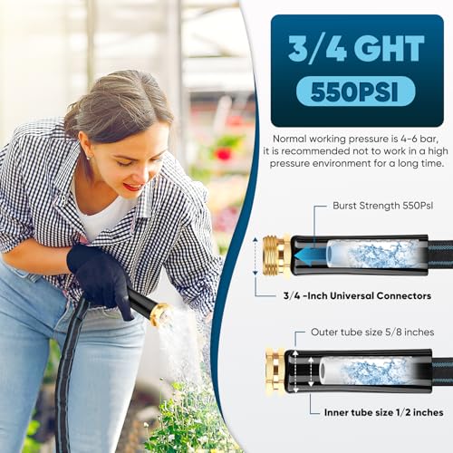50ft Non-Expanding Flexible Garden Hose Q549