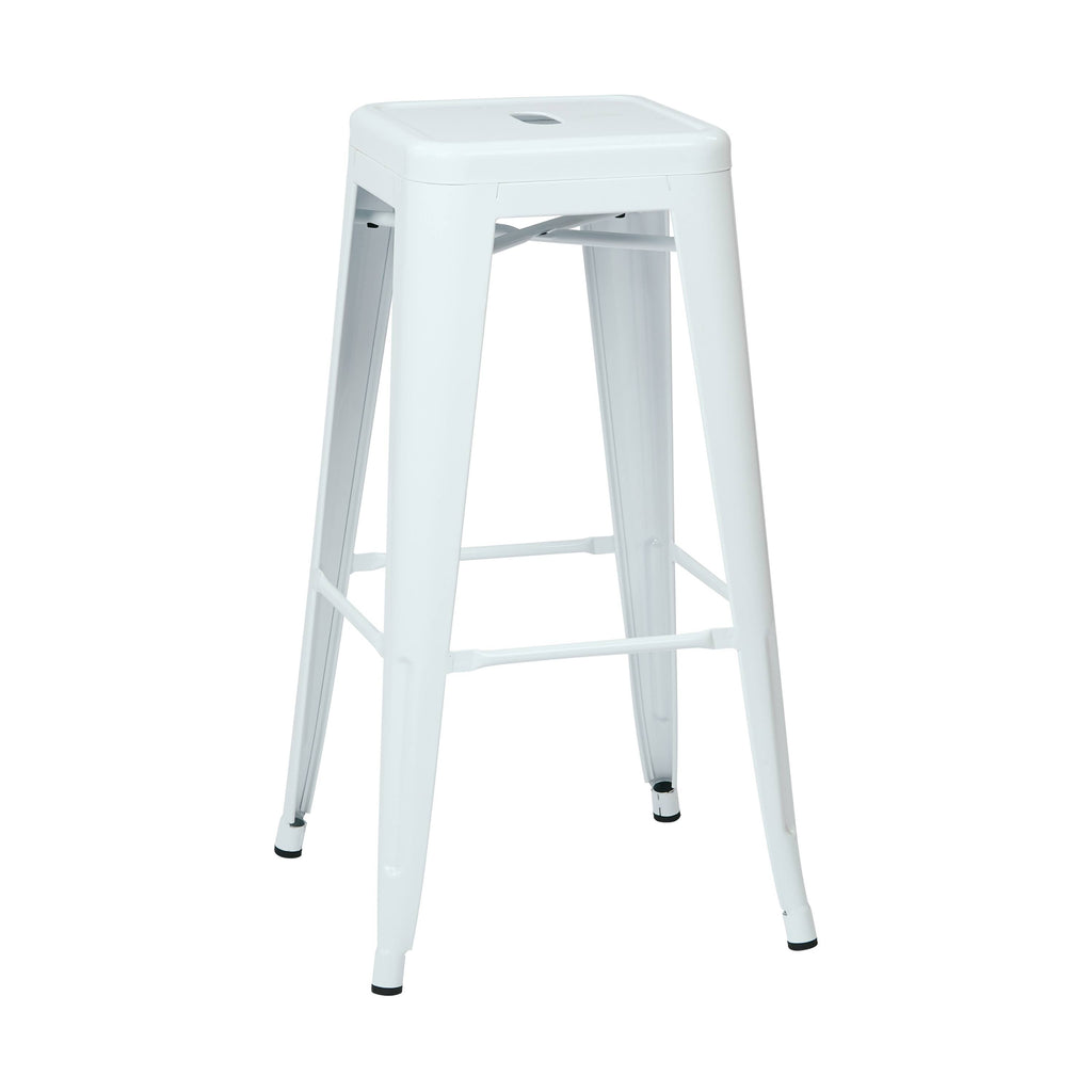 Black Steel Backless Barstool 4-Pack V415
