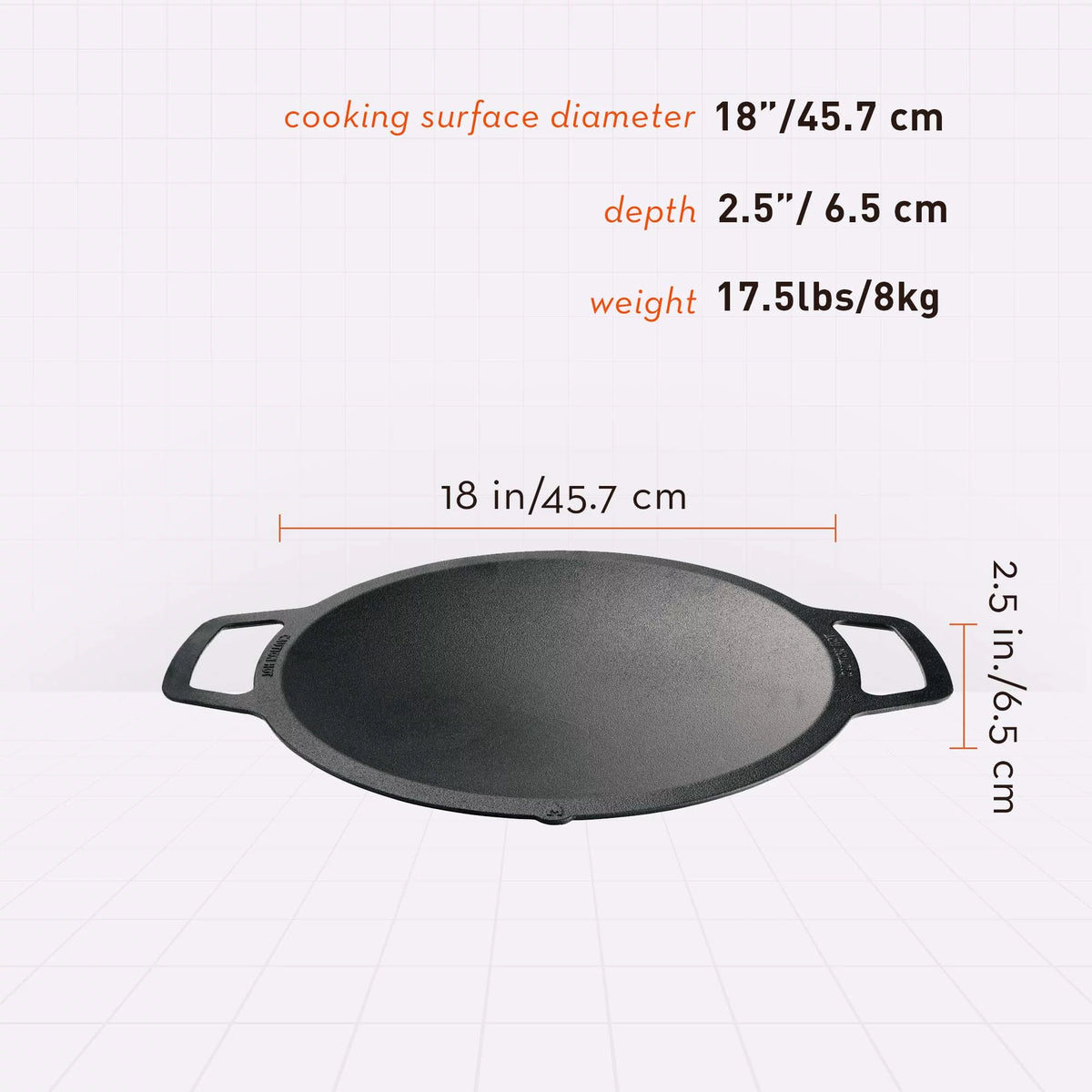 Large Cast Iron Wok Top, 18" Stir Fry Pan T194