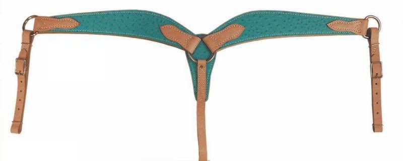 Turquoise Ostrich Breast Collar X383