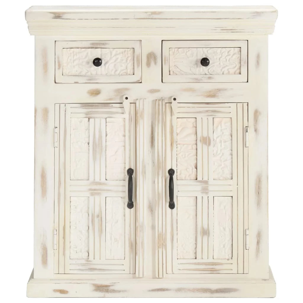 Mango Wood Storage Cabinet with 2 Drawers and 2 Doors Y681