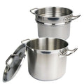 Stainless 8 Quart Double Boiler with Cover A224