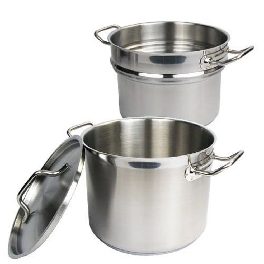 Stainless 8 Quart Double Boiler with Cover A224