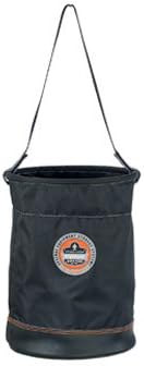 Black Synthetic Leather Bottom Bucket, Pack of 2 Y704