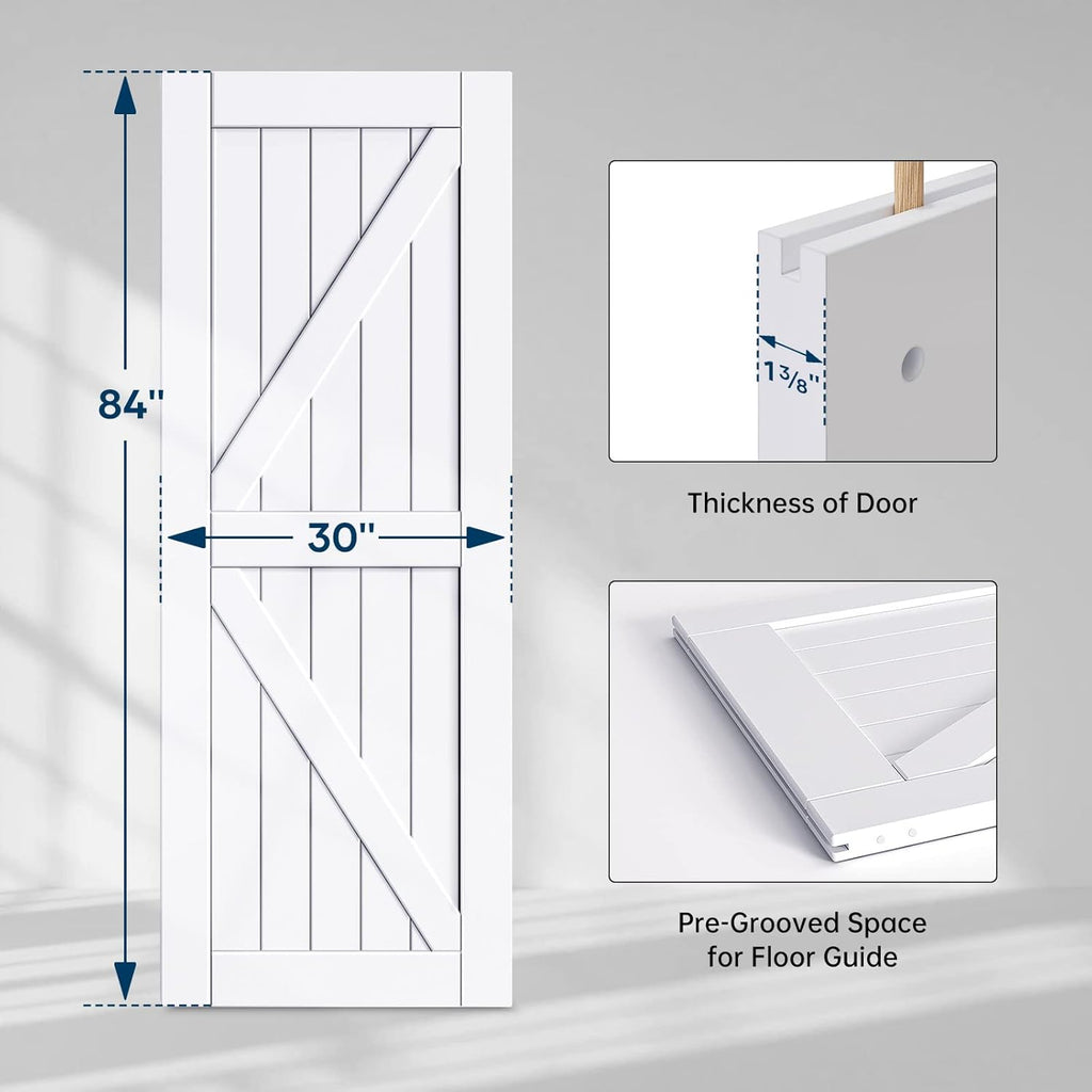White Barn Door Slab E2020
