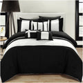 Black & White 10 Piece Comforter Bed in A Bag Set N230