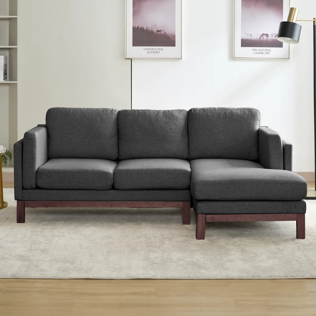 84" L-Shaped Upholstered Sectional Sofa with Chaise Lounge G491797