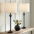 Set of 2 Black Metal Table Lamps E96811