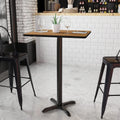 24'' X 30'' Rectangular Walnut Laminate Table Top With Bar Height Table Base Y5576