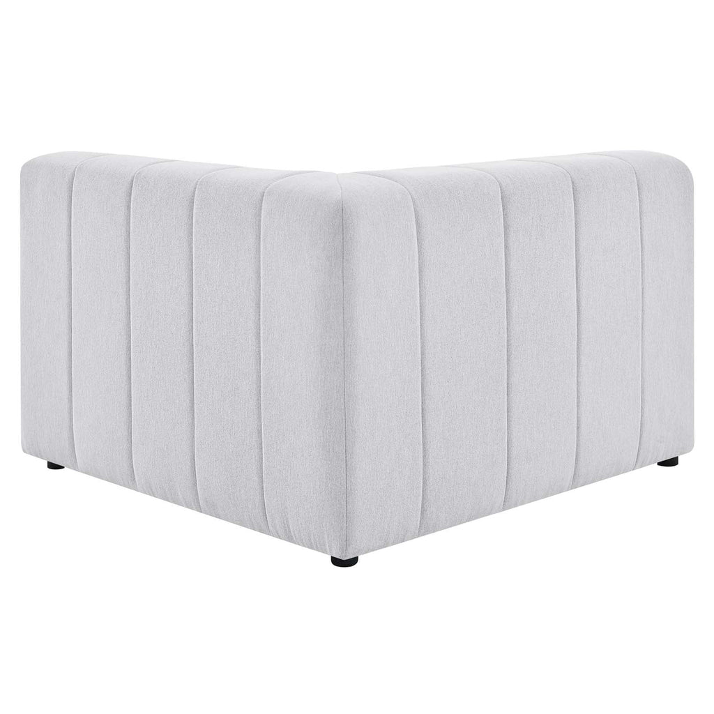 Ivory White Fabric Corner Chair I94493