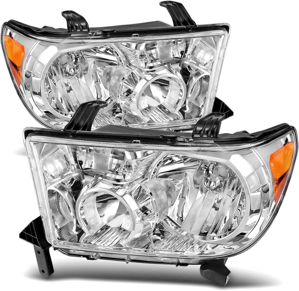 Chrome Housing Amber Reflector Headlight Assembly H759425