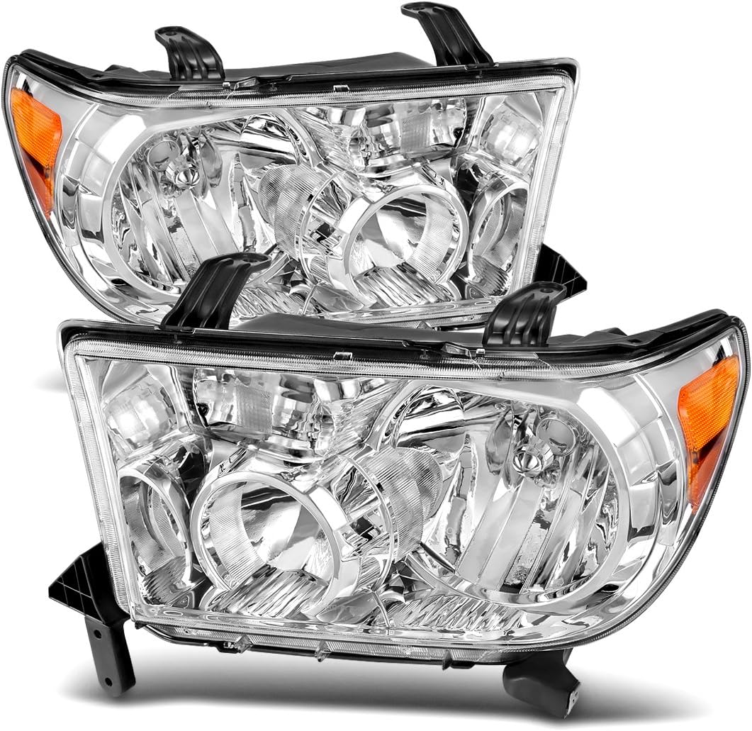 Chrome Housing Amber Reflector Headlight Assembly H759425