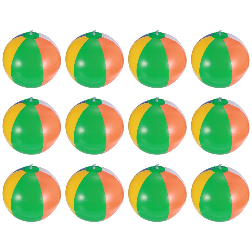 12 Pcs Inflatable Beach Balls Pool Toy D244
