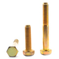 3/4x22-10 x 3x22 Coarse Thread Grade 5 Hex Cap Screw Medium Carbon Steel Yellow Zinc Plated Pk 80 U553083