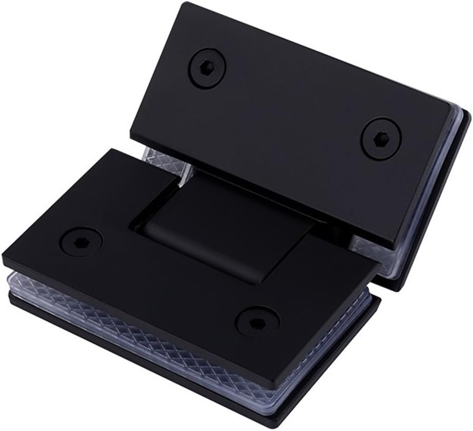 Heavy Duty 90 Degree Frameless Pivot Glass Shower Door Hinge Replacement Parts, 304 Stainless Steel Black G485