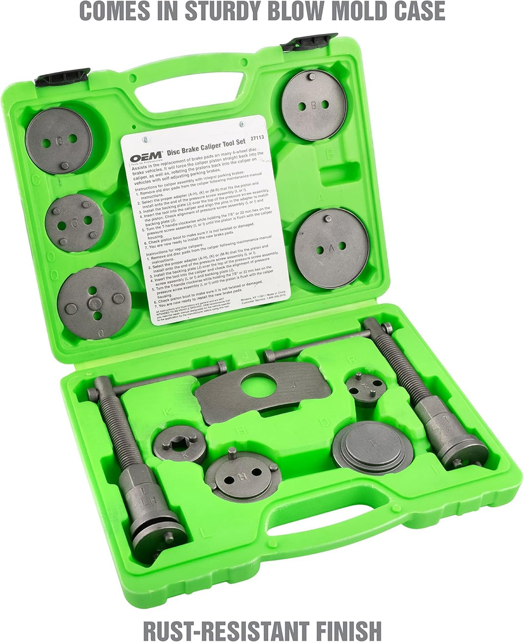 Disc Brake Tool Set with 11 Adapters V1016