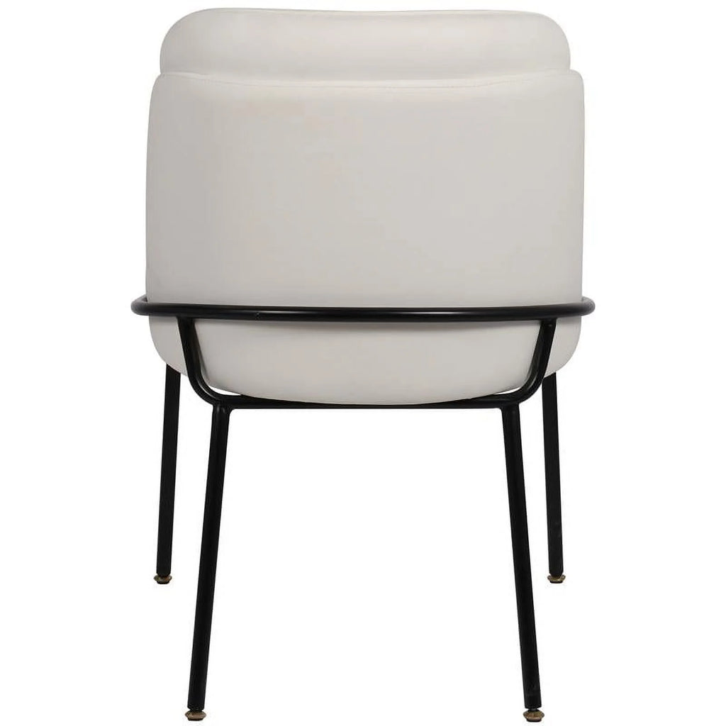 White Vegan Leather Dining Chair C5347