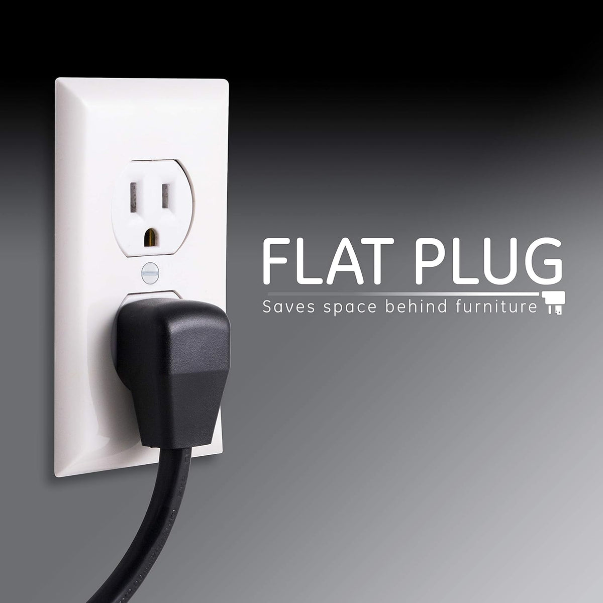 12 Outlet Surge Protector, 2 USB Ports, 8 Ft Power Cord, 4320 Joules, Flat Plug, Black, Pack of 2 H516415