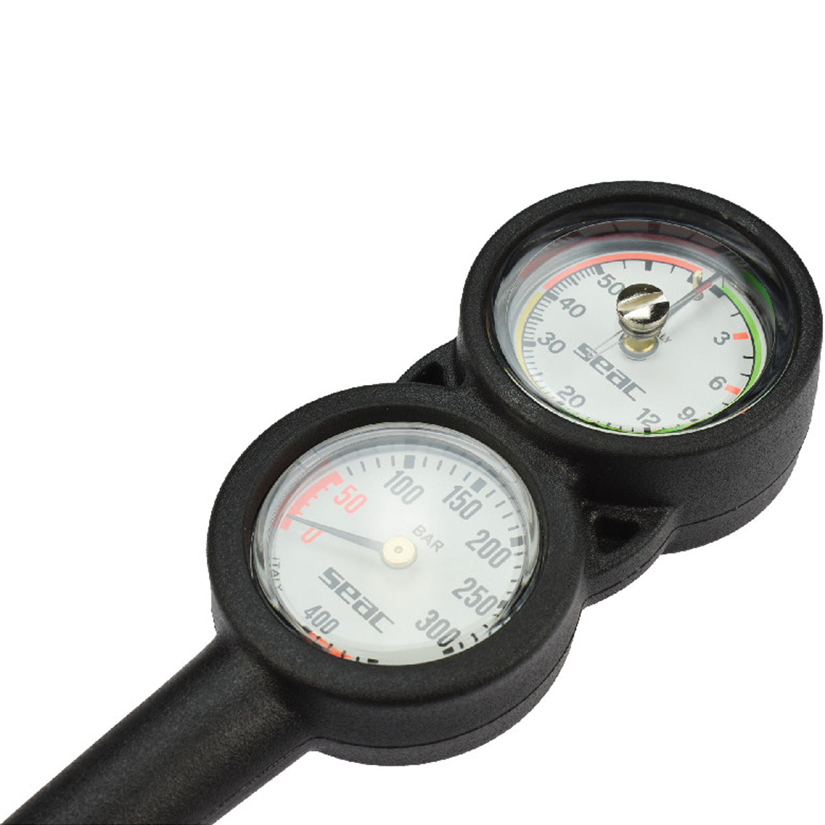 Black/Red Console Pressure Gauge & Depth Gauge W9131
