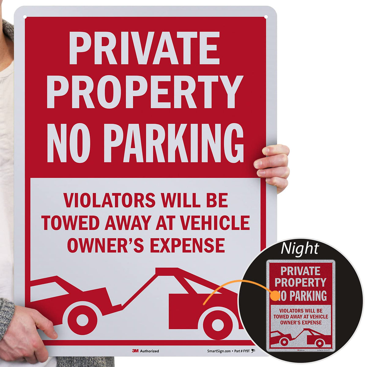 24 x 18 inch Metal Sign, 80 mil Aluminum, Red and White, Pack of 2 G669