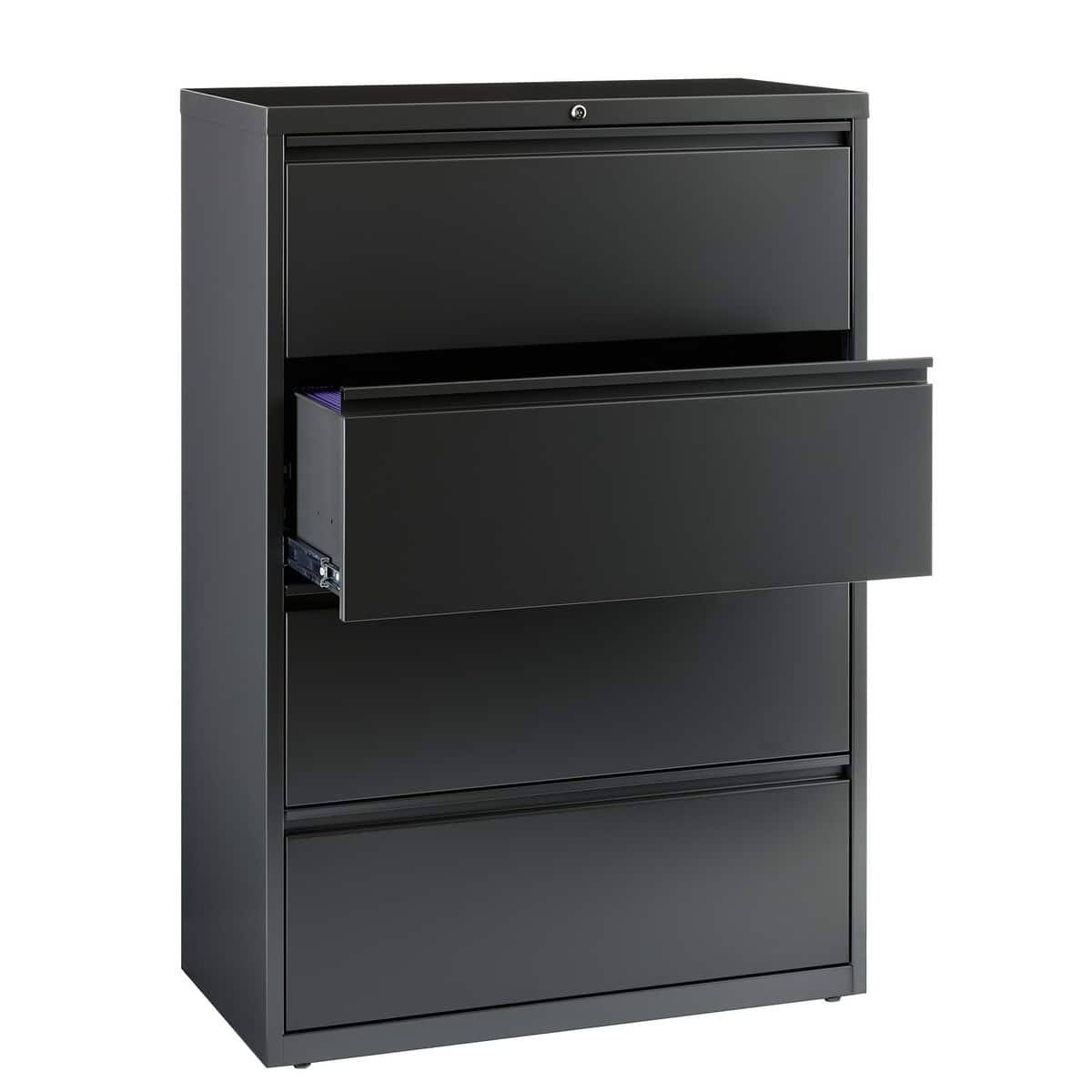 4 Drawer Charcoal Lateral File Cabinet B737883