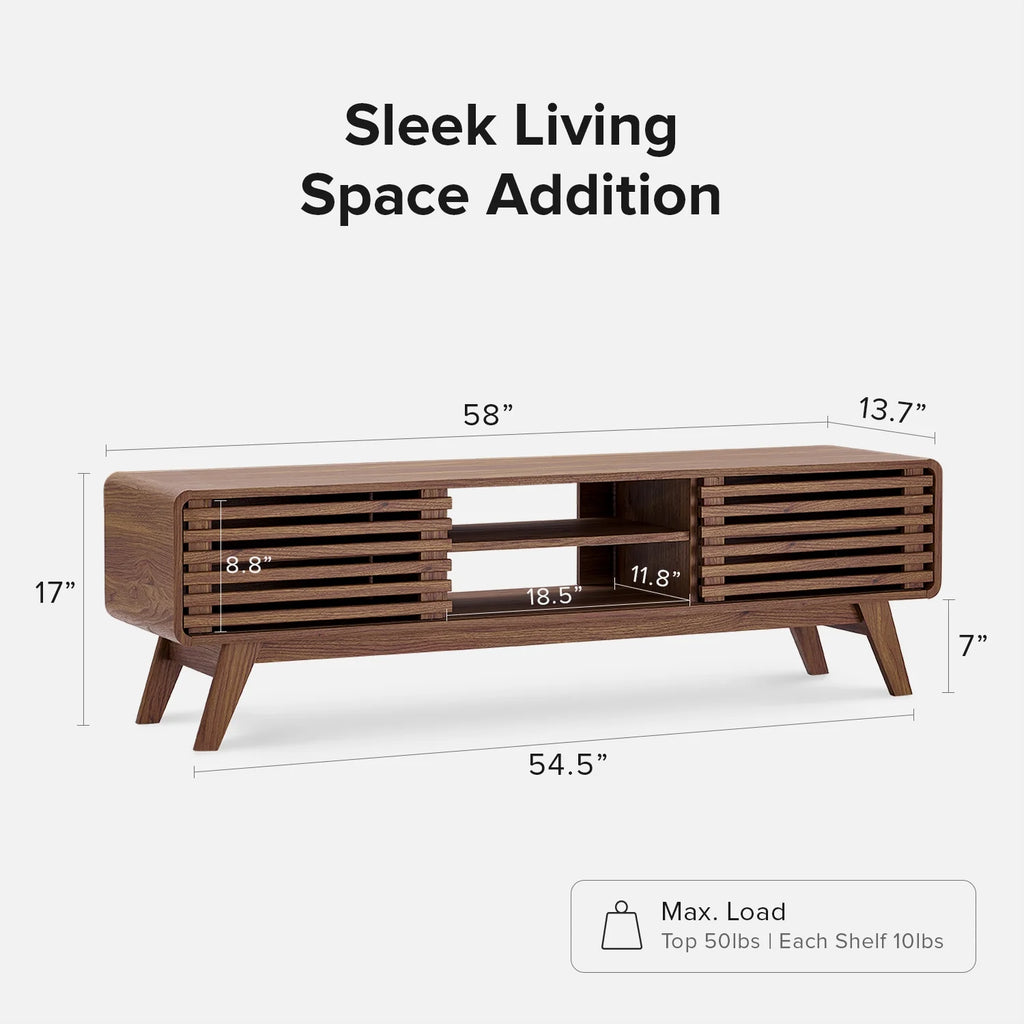59 Mid-Century Modern TV Stand Console O960749