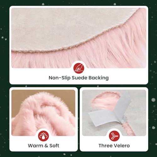 36 inch White Plush Velvet Tree Skirt O484