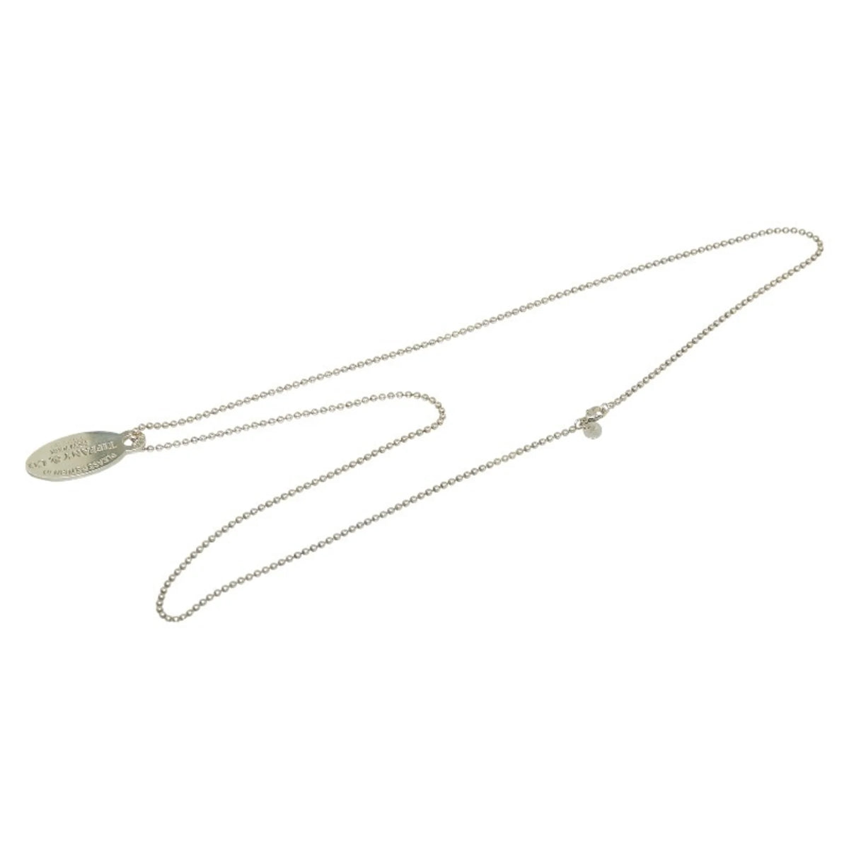 Oval Tag Necklace SV925 Silver B275