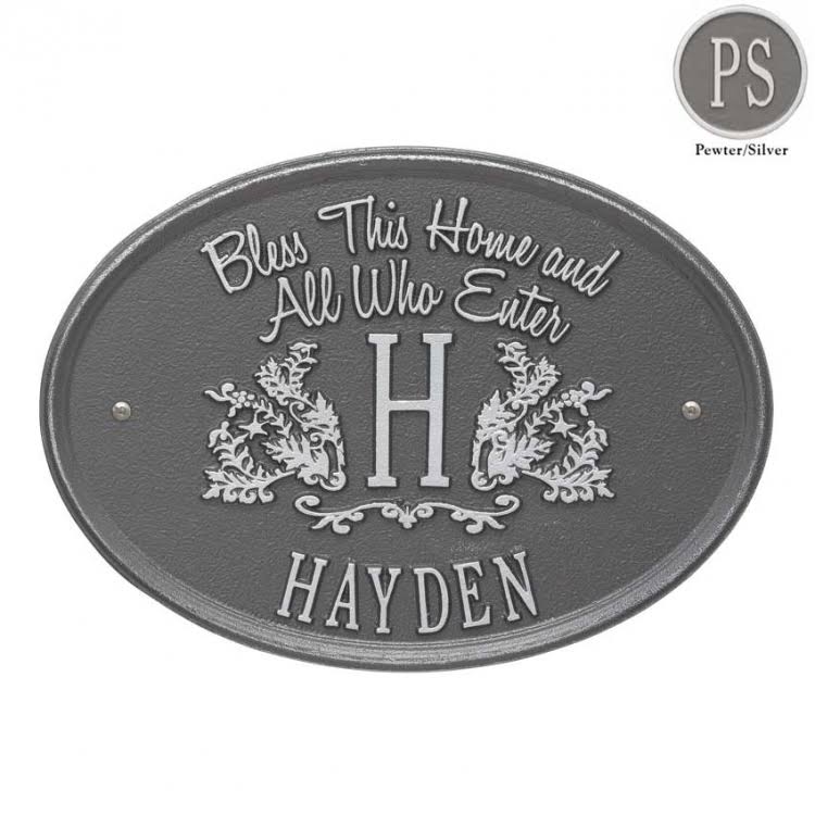Antique Brass Oval Plaque T5376
