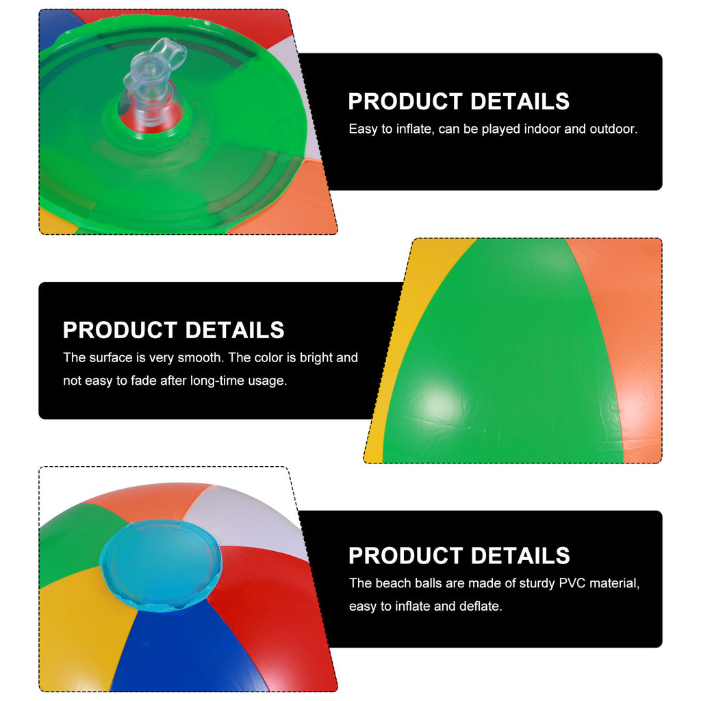 12 Pcs Inflatable Beach Balls Pool Toy D244