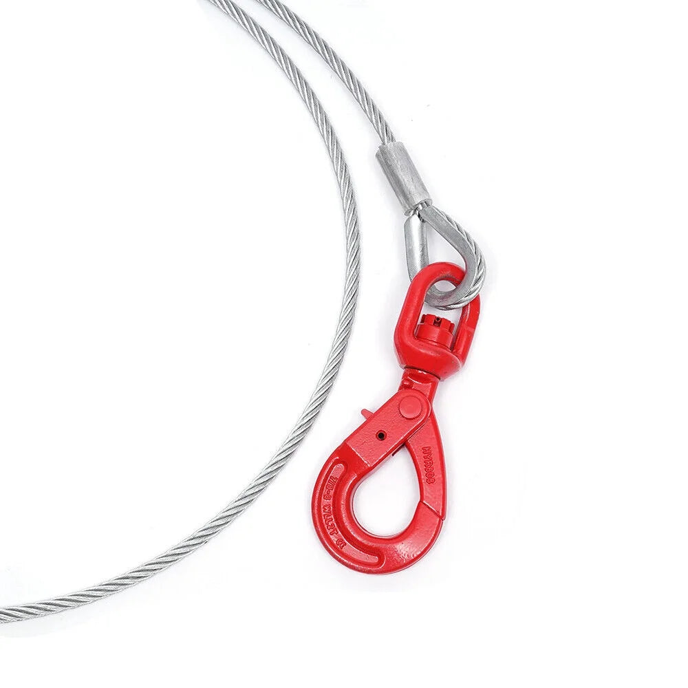 3/8" x 100" Steel Core Wire Rope Winch Cable with Swivel Hook X237
