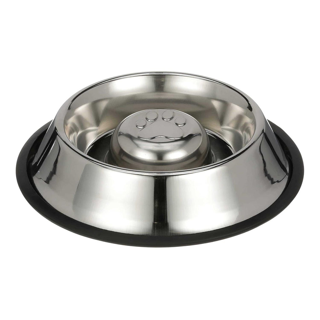 Stainless Steel Slow Feed Bowl Non-Tip & Non-Skid K571