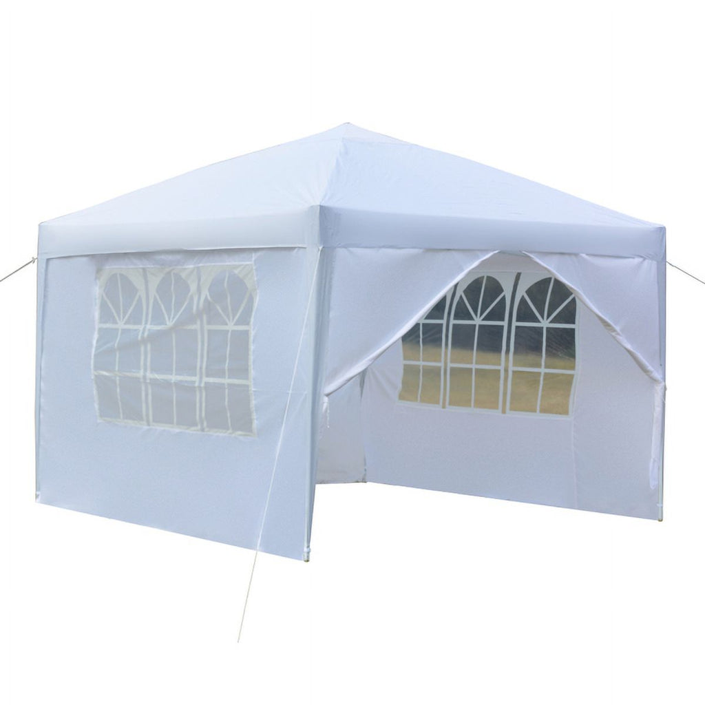 3 x 3m Two Doors Two Windows Waterproof Folding Tent White D835