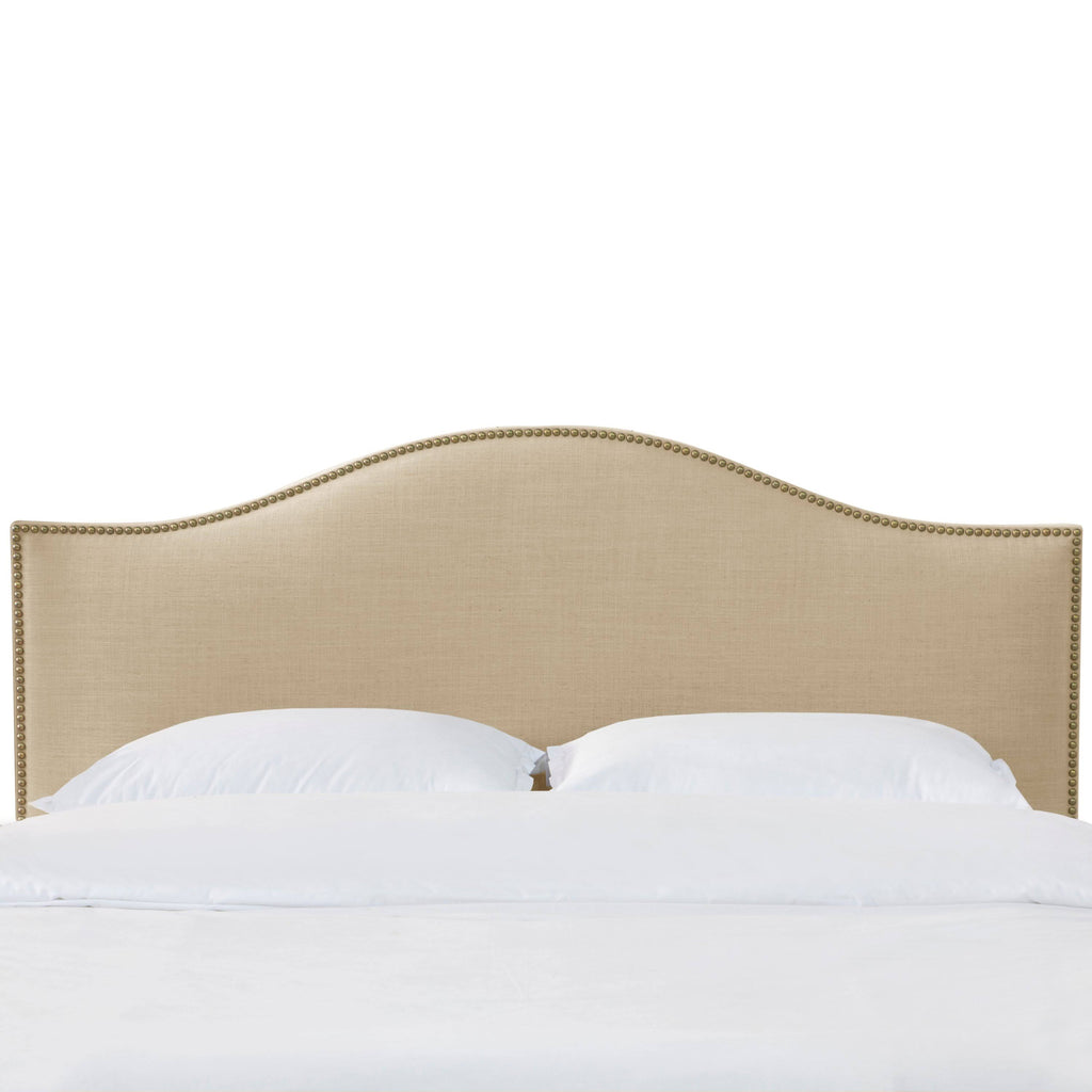 Tan King Nail Button Headboard I392922
