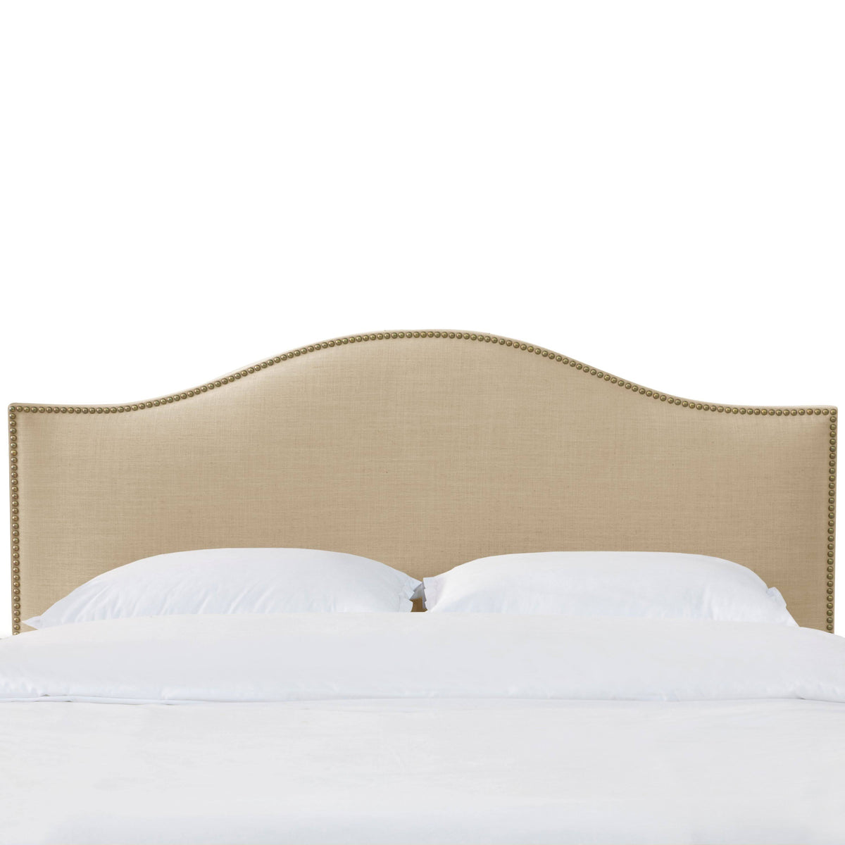 Tan King Nail Button Headboard I392922