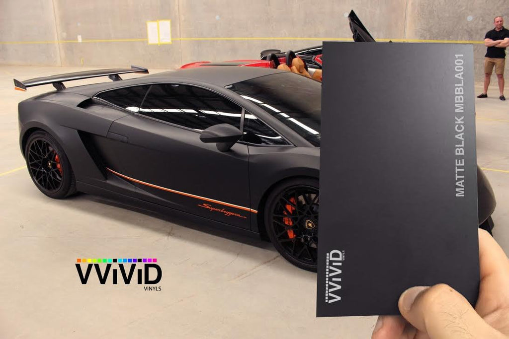 Matte Black Vinyl Wrap Roll 9ft x 5ft Pack of 2 W329