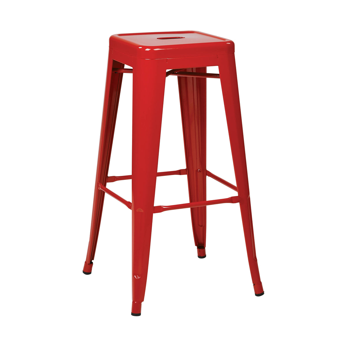 Black Steel Backless Barstool 4-Pack V415