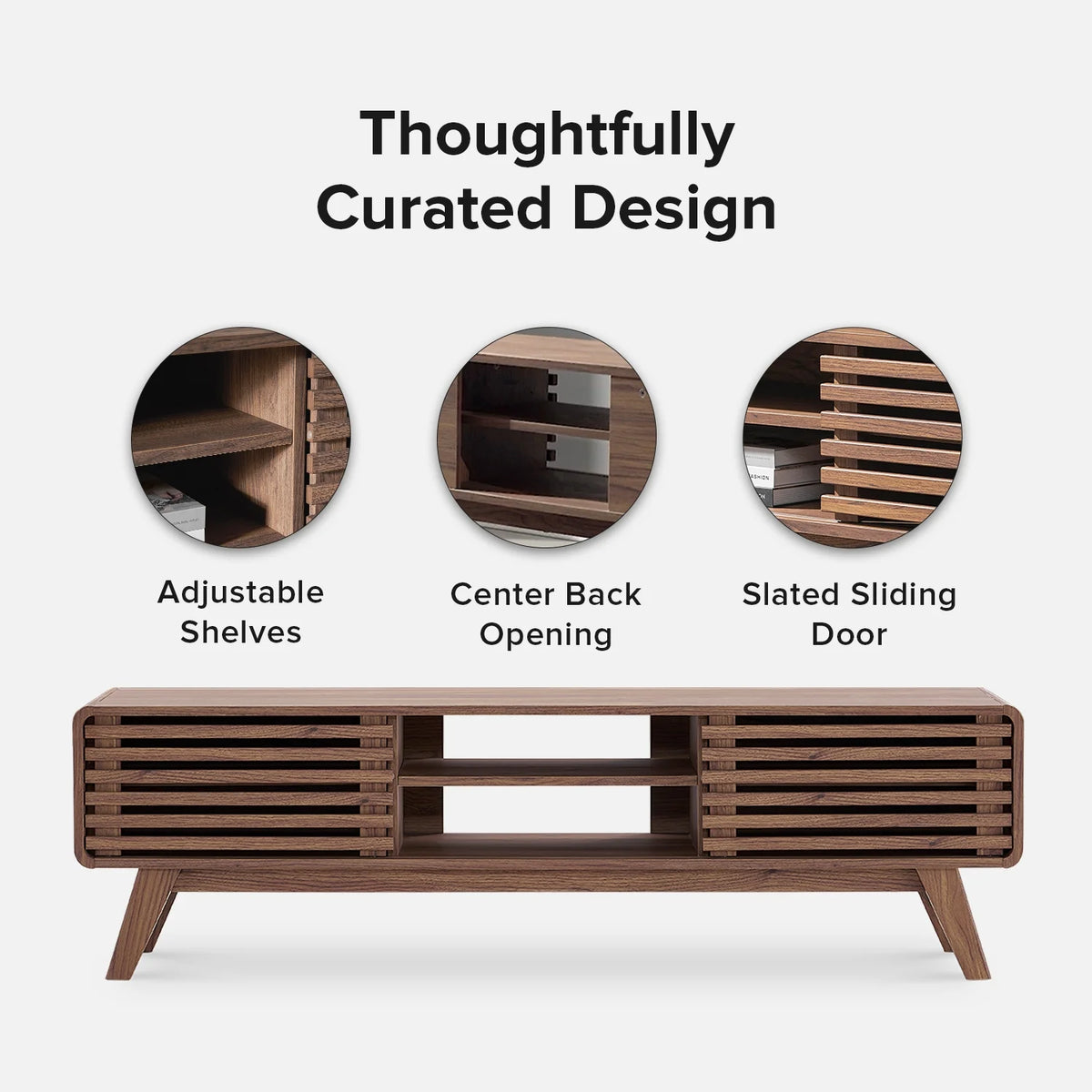 59 Mid-Century Modern TV Stand Console O960749