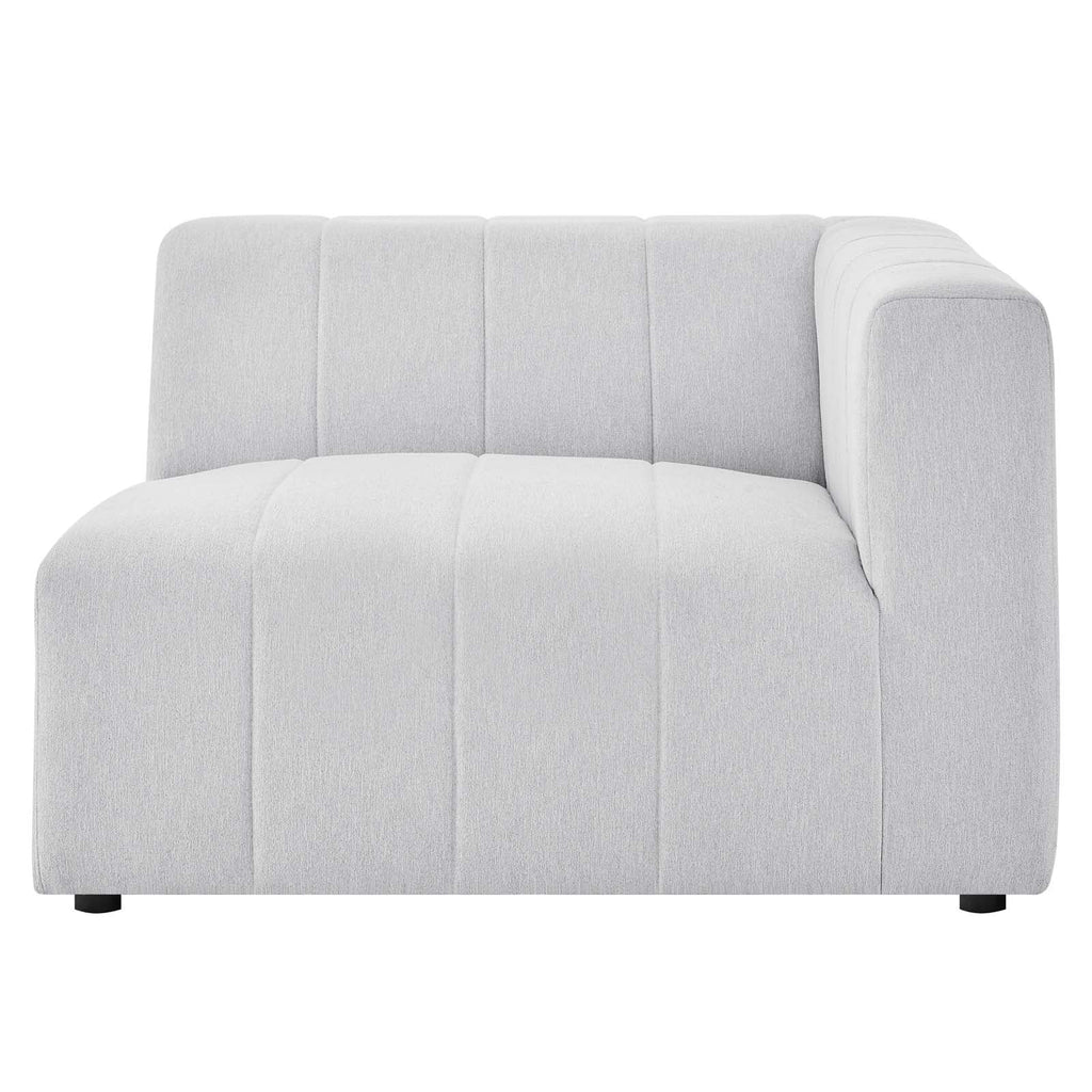Ivory White Fabric Corner Chair I94493