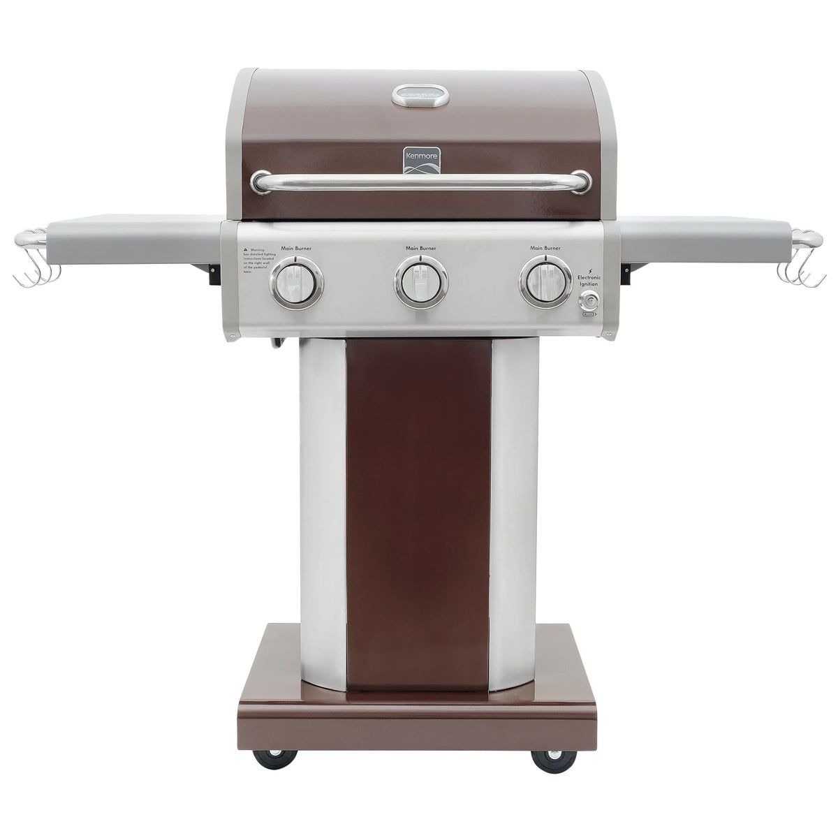3-Burner Propane Gas Grill with Foldable Side Tables L5509