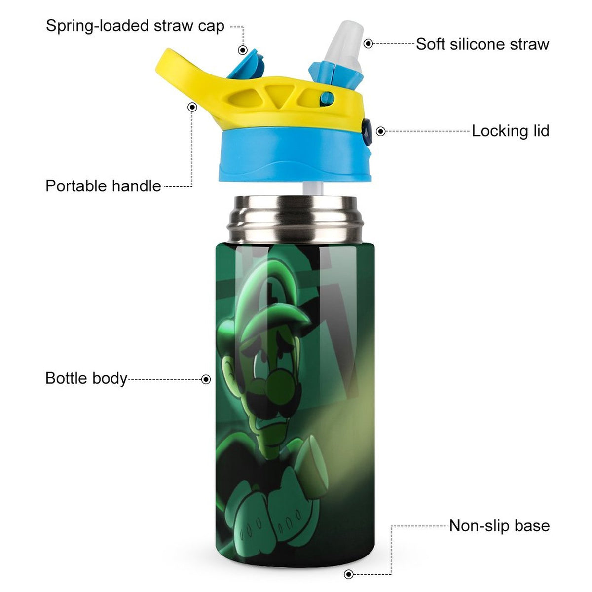 Insulated Stainless Steel Water Bottle with Straw N336