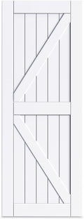 White Barn Door Slab E2020