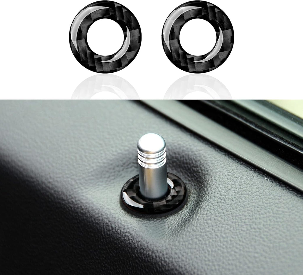 Carbon Fiber Interior Sticker Trim Decal (Center Console Air Vent) Pack of 2 Z755