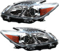 Set of 2 Halogen Headlight Lens and Housing for 2010-2011 Toyota Prius T435